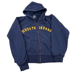 Vintage Y2K West Virginia Mountaineers Hoodie Women Large Full Zip Jacket WVU